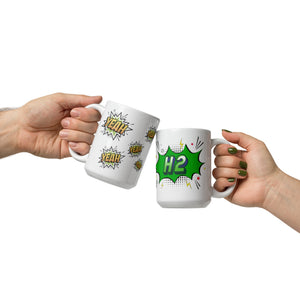 H2 Yeah! White glossy mug