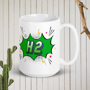 H2 Yeah! White glossy mug