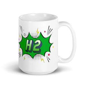 H2 Yeah! White glossy mug